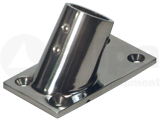 Niro Relingsfuß 60°, Ø25,4mm Mit Geraden Ecken 81x48mm