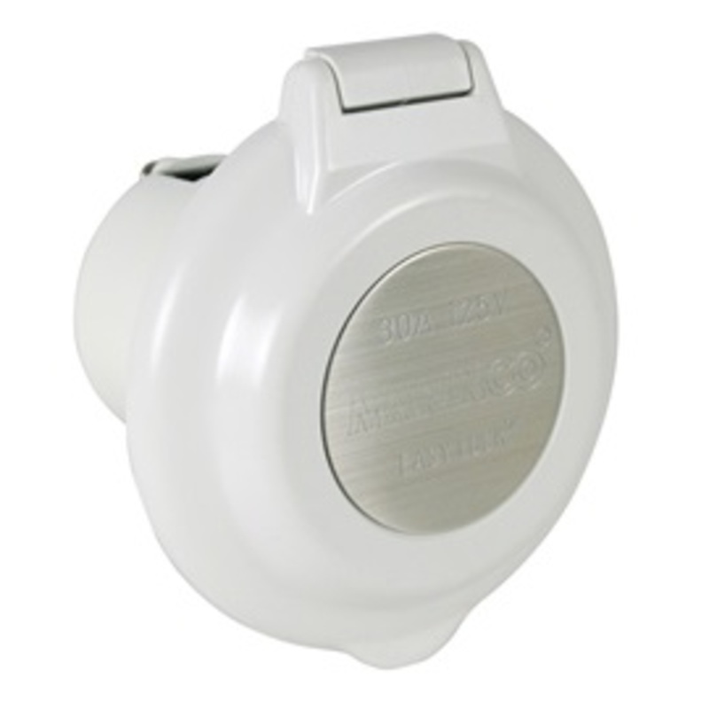 Marinco INLET, 30A CONTOURED W/ SS TRIM Marinco INLET, 30A CONTOURED W/ SS TRIM