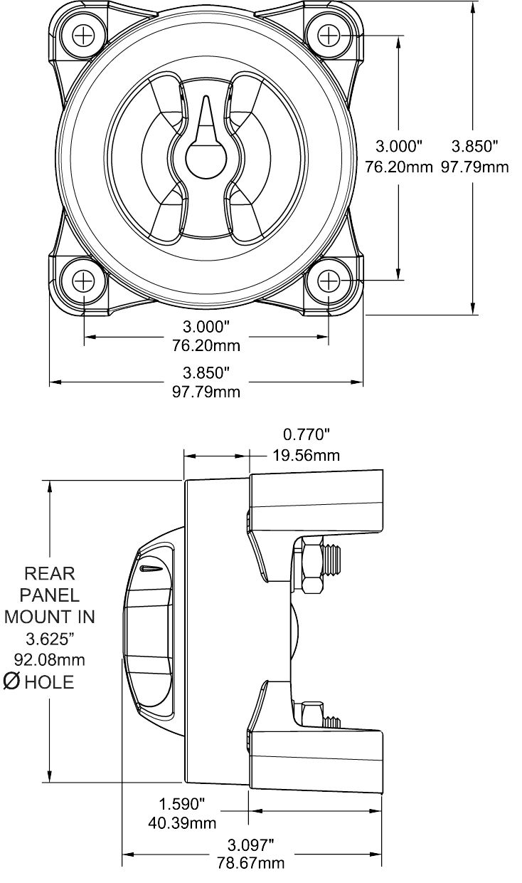 Batterie Hauptschalter 350A