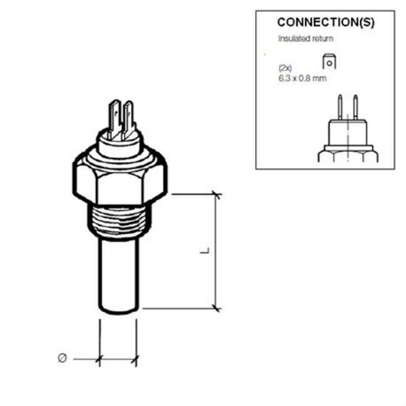 Veratron VDO Kühlmitteltemperatursensor 120°C - 1/ Veratron VDO Kühlmitteltemperatursensor 120°C - 1/
