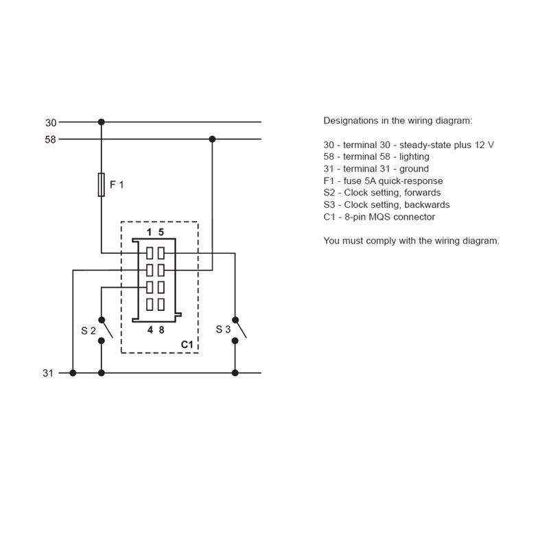 Veratron VDO VL AFTERMARKET CLOCK - - SINGLE SCAL Veratron VDO VL AFTERMARKET CLOCK - - SINGLE SCAL