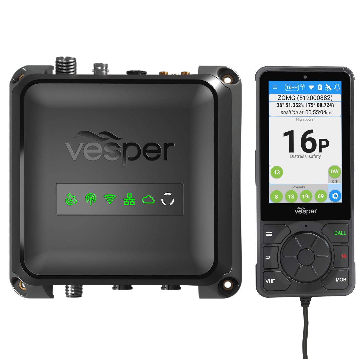 Cortex V1 UKW-Seefunkgerät mit SOTDMA smart AIS Transponder und Kabel-Handfernbedienung