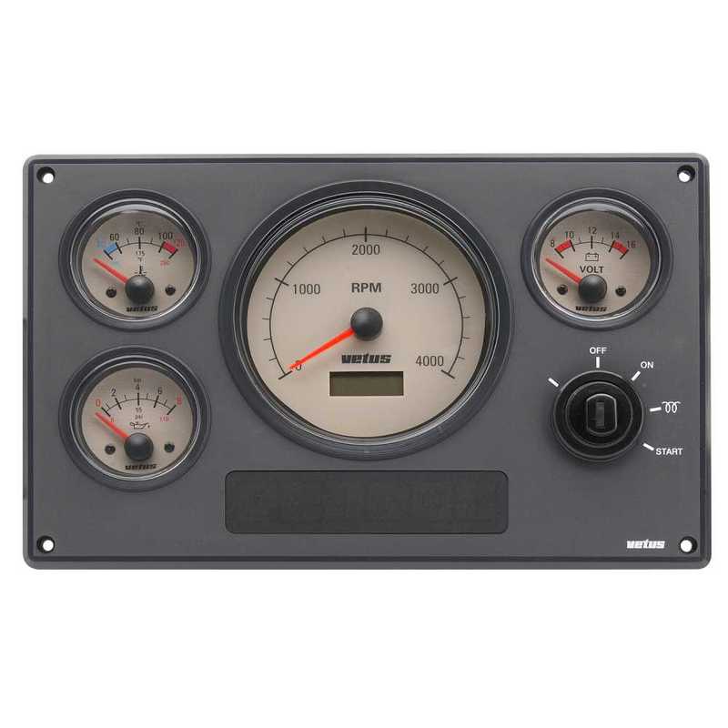 Vetus Instrumentenpanel MP34, creme, 24 Volt