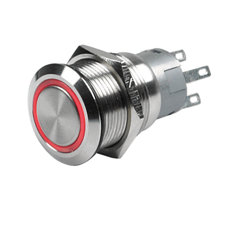 Mastervolt Druckknopf Edelstahl ON/OFF Rote LED