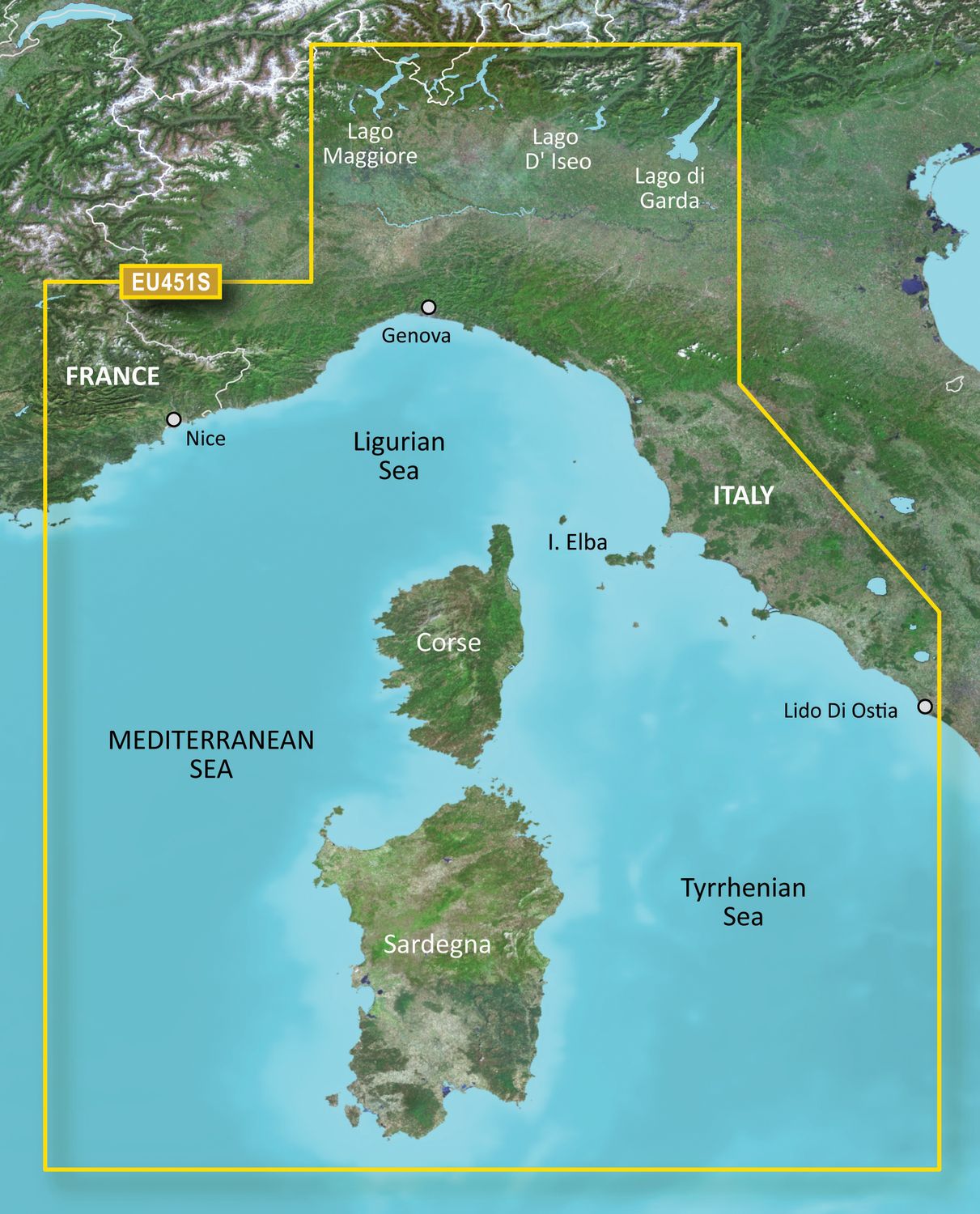 Garmin G3 Vision VEU451S - Ligurian Sea, Corsica and Sardinia