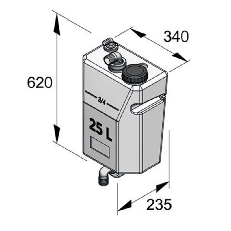 Vetus Schmutzwassertank 25 Ltr. Vetus Schmutzwassertank 25 Ltr.