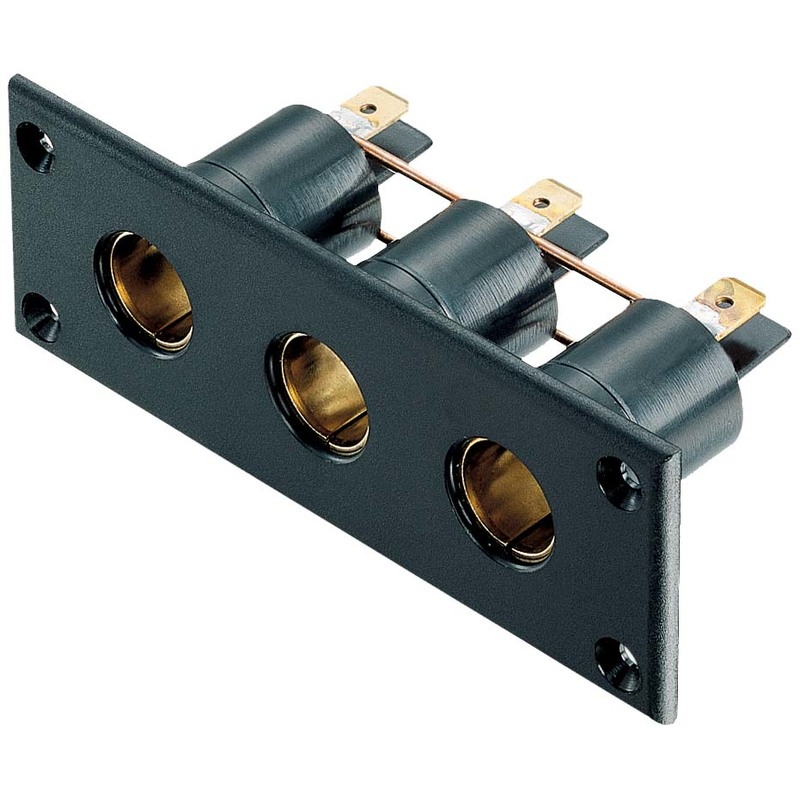 Philippi DSD 12/24 Einbau-Dreifach-Normsteckdose Philippi DSD 12/24 Einbau-Dreifach-Normsteckdose