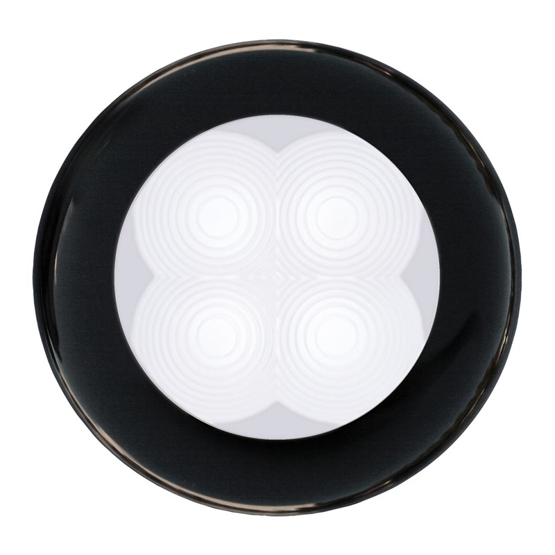 Hella LED RND SL WHT 12V BLK RIM