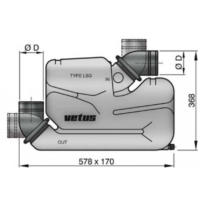 Vetus Wassersammler LSG75 Vetus Wassersammler LSG75