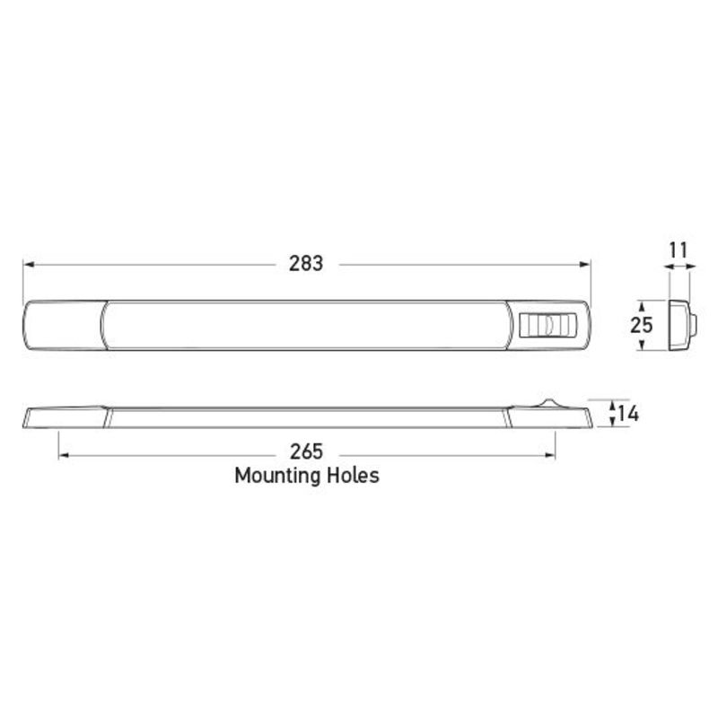 Hella 12V DC Weiß - Blau LEDs Streifenlampen