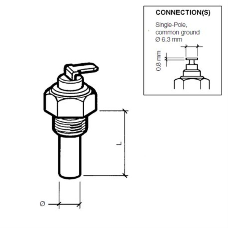 Veratron VDO Kühlmitteltemperatursensor 120°C – M1 Veratron VDO Kühlmitteltemperatursensor 120°C – M1