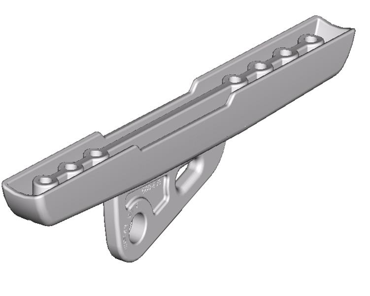 Baumbeschlag Universal 250x9mm für Rodkicker 10 und 20 inkl. Schrauben