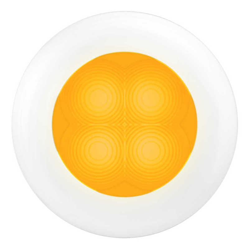 Hella LED RND SL GELB 12V WHT RIM Hella LED RND SL GELB 12V WHT RIM