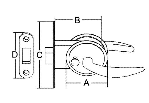 Niro Türbeschlag Mit Magnetischem Mechanismus, Materialstärke 28,5-35mm