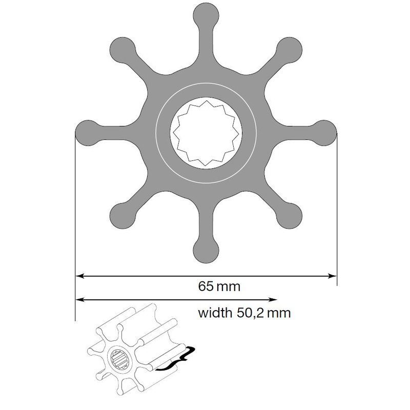 Johnson Impeller für F7 Pumpe, Nitril Johnson Impeller für F7 Pumpe, Nitril