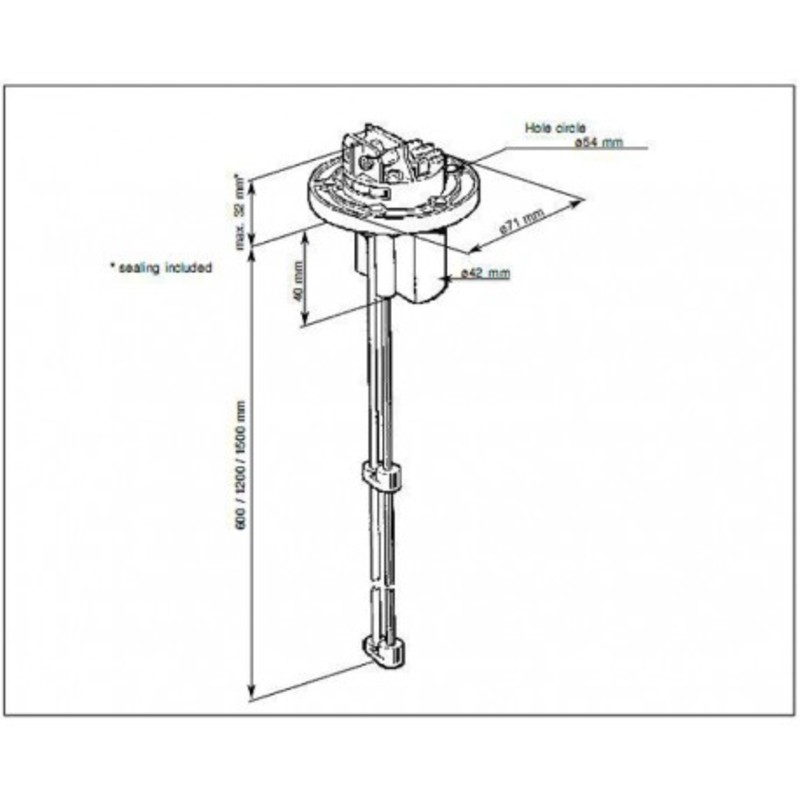 Veratron VDO Frischwasserfüllstand-Geber 80-600mm Veratron VDO Frischwasserfüllstand-Geber 80-600mm