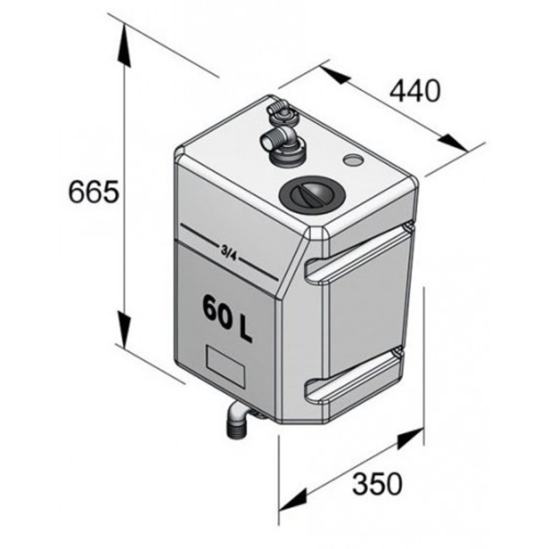 Vetus Schmutzwassertank 80 Ltr. Vetus Schmutzwassertank 80 Ltr.