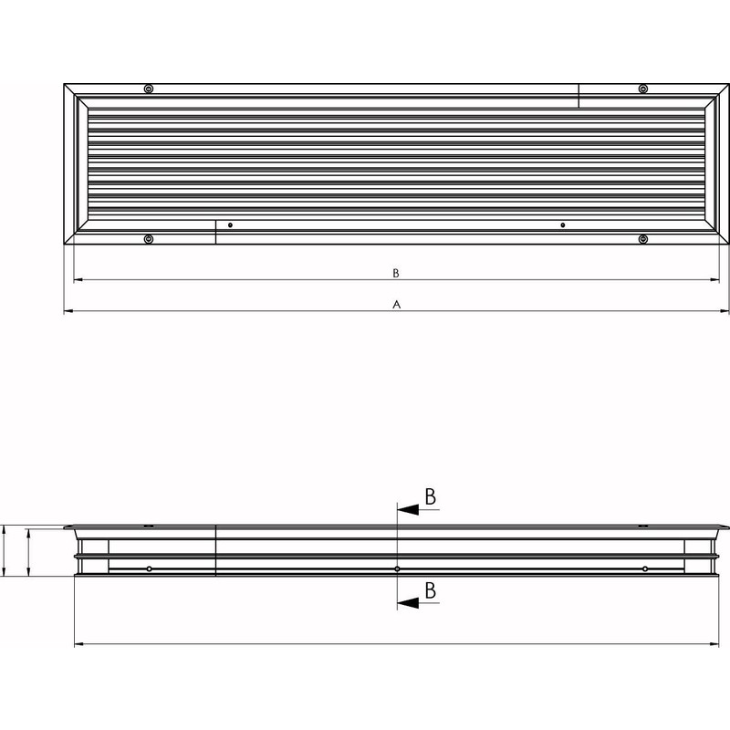 Vetus Lamellengitter Belüfter ASVREC20, rechteckig Vetus Lamellengitter Belüfter ASVREC20, rechteckig