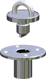 Antal Niro Screwed Deck Eye, Für Blöcke Serie Opf-70