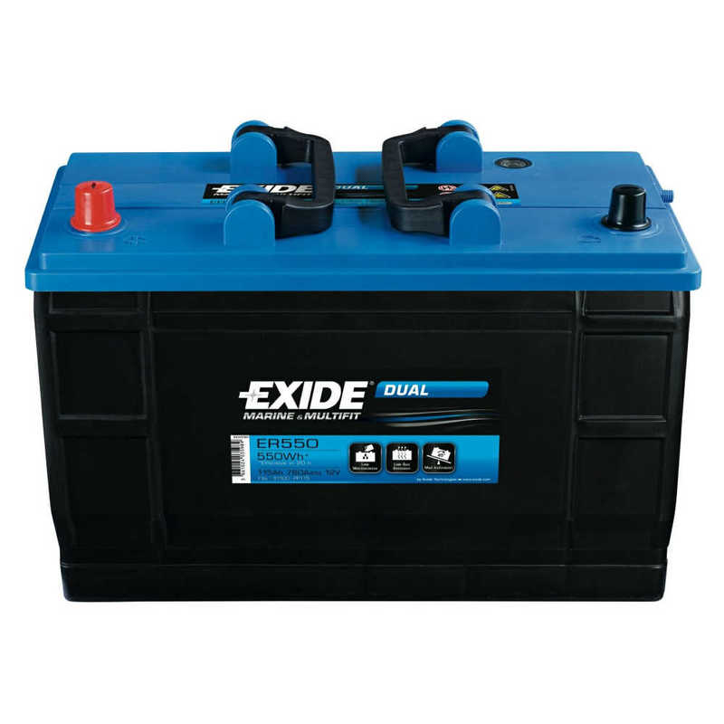 Exide Dual Säure-Batterie, 115Ah, 550Wh, 12V Exide Dual Säure-Batterie, 115Ah, 550Wh, 12V