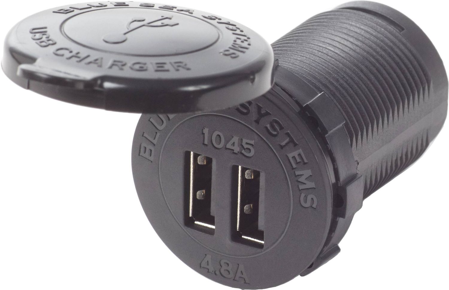 Runde USB-Doppelsteckdose - 4.8A